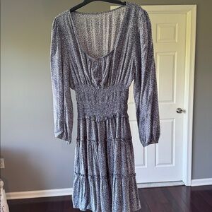 Floral Long Sleeve Dress very flattering